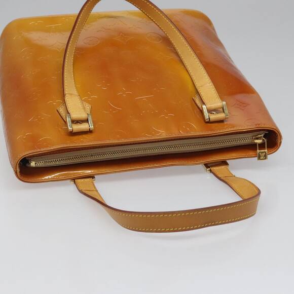 LOUIS VUITTON Monogram Vernis Houston Hand Bag Beige M91004 - Picture 6 of 13